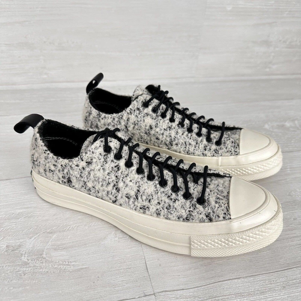 CONVERSE Chuck Taylor 1970 Boucle Wool Ox Sneakers Women 6.5 Grey MISSING INSOLE